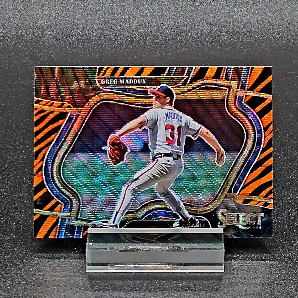 2023 Select Greg Maddux Tiger Stripe Skin Prizm SSP #229 Atlanta Hall of Famer
